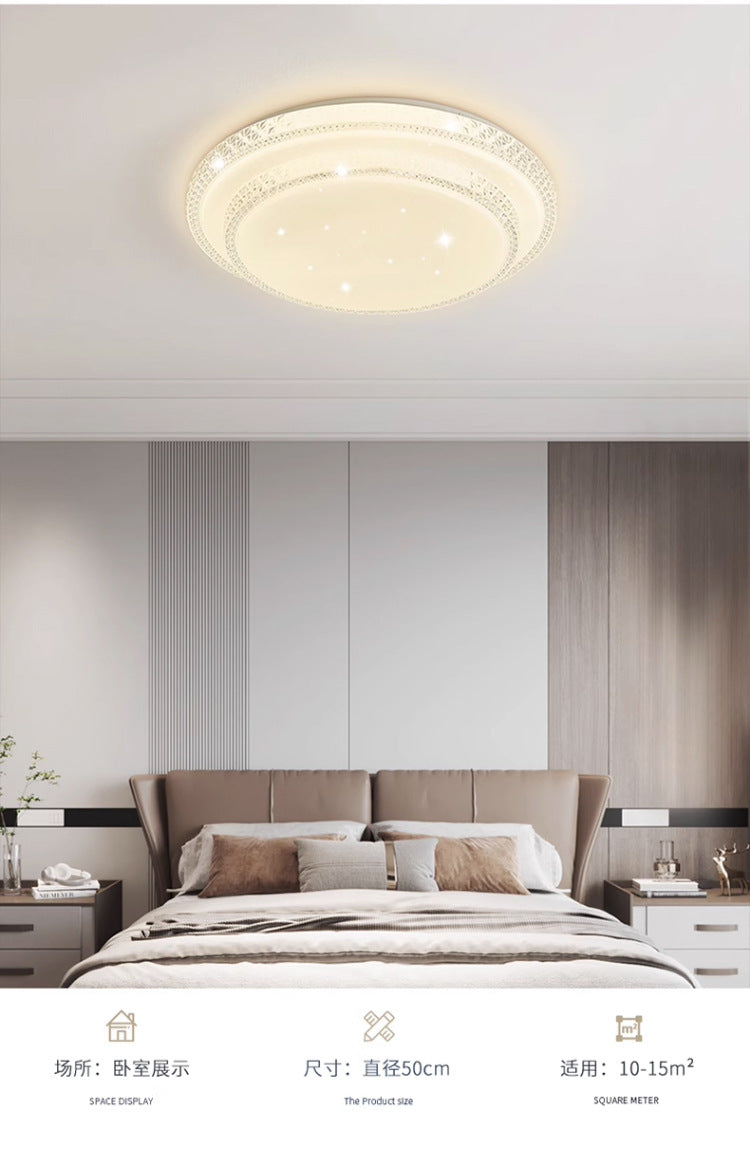 2025New led Ceiling Lamp Living Room Large Lamp Fashion Lighting Simple Modern Light Luxury Imitation Crystal Bedroom Lamp