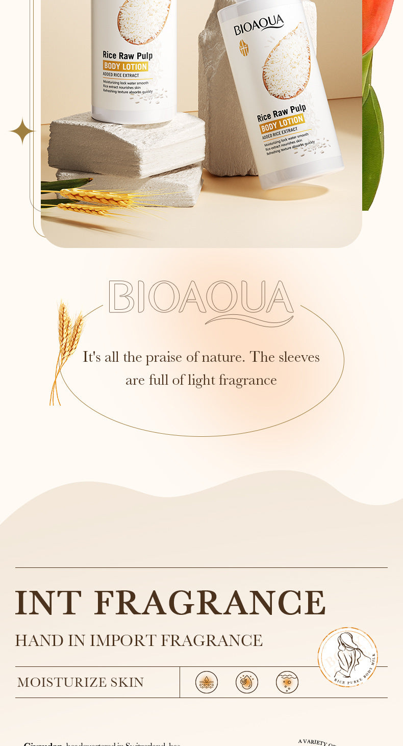 Full English Body Lotion250ml BIOAOUA Rice Moisturizing Hydrating Lotion  Wholesale