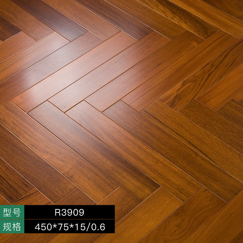 Herringbone Parquet Elm Rosewood Ebony Teak Rosewood Black Walnut Multi-layer Solid Wood Composite Flooring