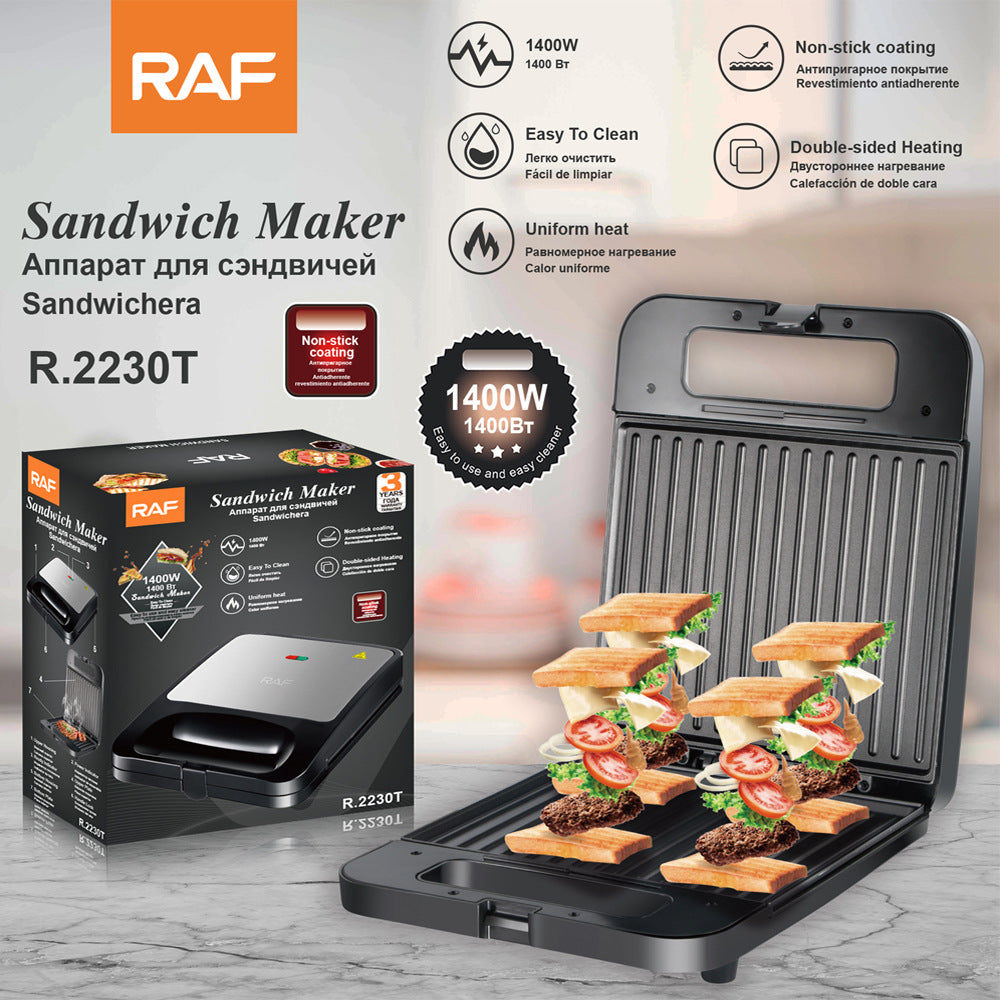 RAF European Standard Household Striped Breakfast Maker Internet Celebrity Mini Steak Machine Light Food Machine Baking R.2230T