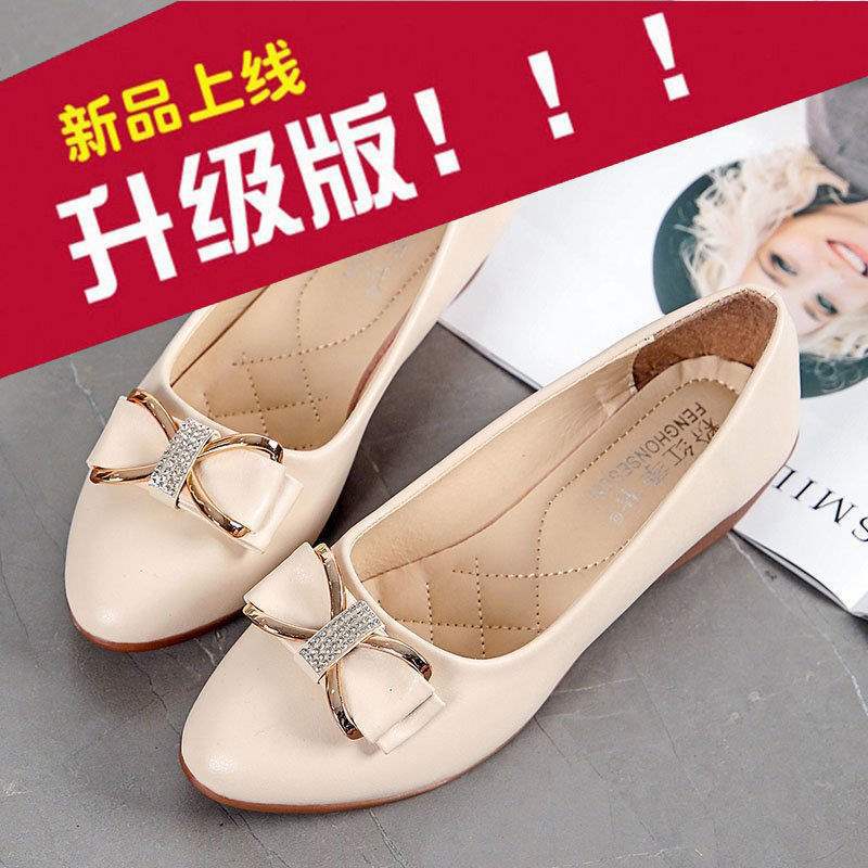 Pumps Women2025Spring New Versatile Women's Loafers British Style Flat Rhinestone Moccasins Durable Sole Women's Shoes