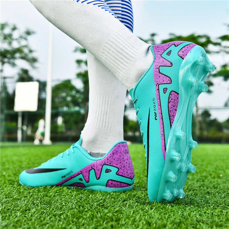 Comfortable football shoes for men and women, teenagers and students AG Spike TF Anti-Slip Breathable Turf Training Sneakers
