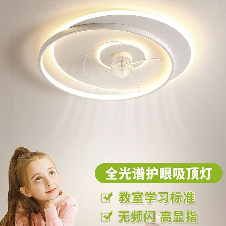 Bedroom Fan Light Electric Fan Intelligent Integrated Ceiling Fan Light Master Bedroom Room Modern Simple Full Spectrum Eye Protection