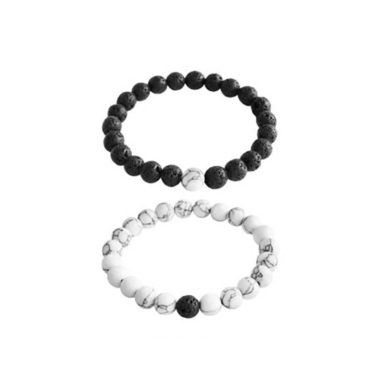 AliExpress8mm Volcanic Lava Stone Bracelet Natural Emperor Stone Couple Fashion Bracelet Factory Direct Sale