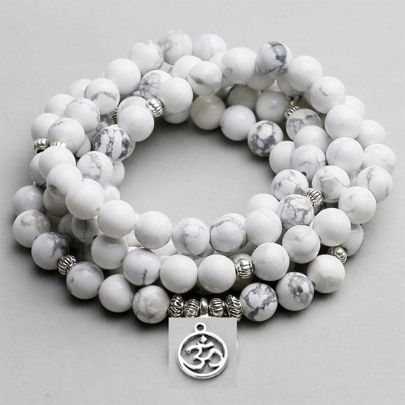 Blue Tiger Eye Stone Bracelet Single Circle Natural Stone Beaded Bracelet Volcanic Stone White Pine Chicken Wing Wood Long Bracelet