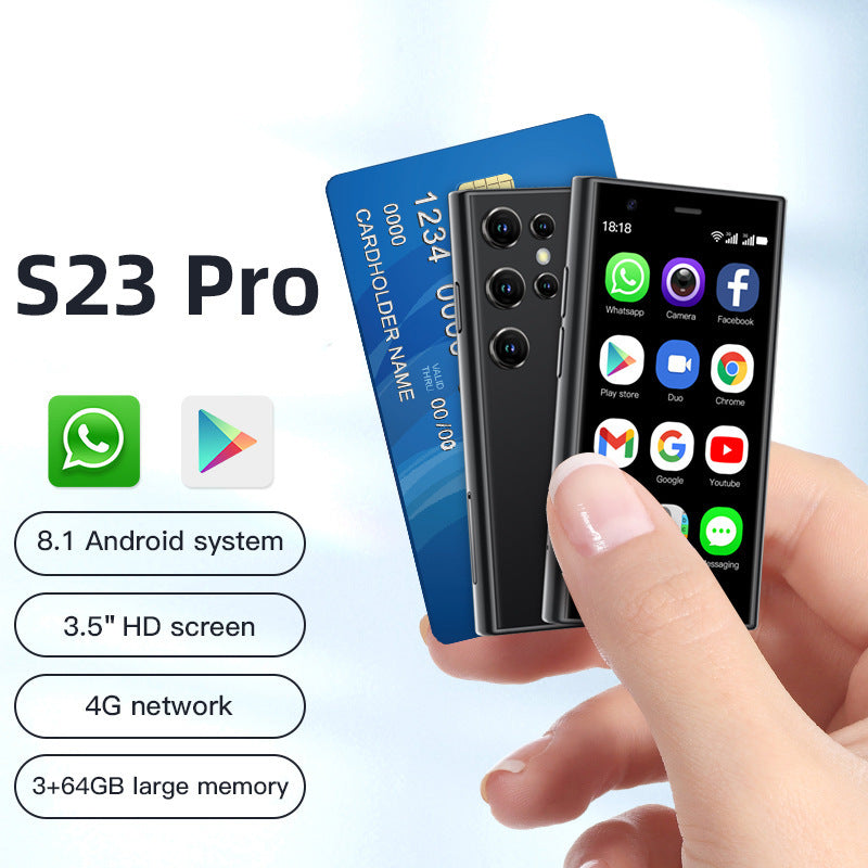 New Product S23Pro Mobile Phone3Inch2+16GB Android8.1Smart Mini Mobile Phone Ultra Small Pocket Backup Phone