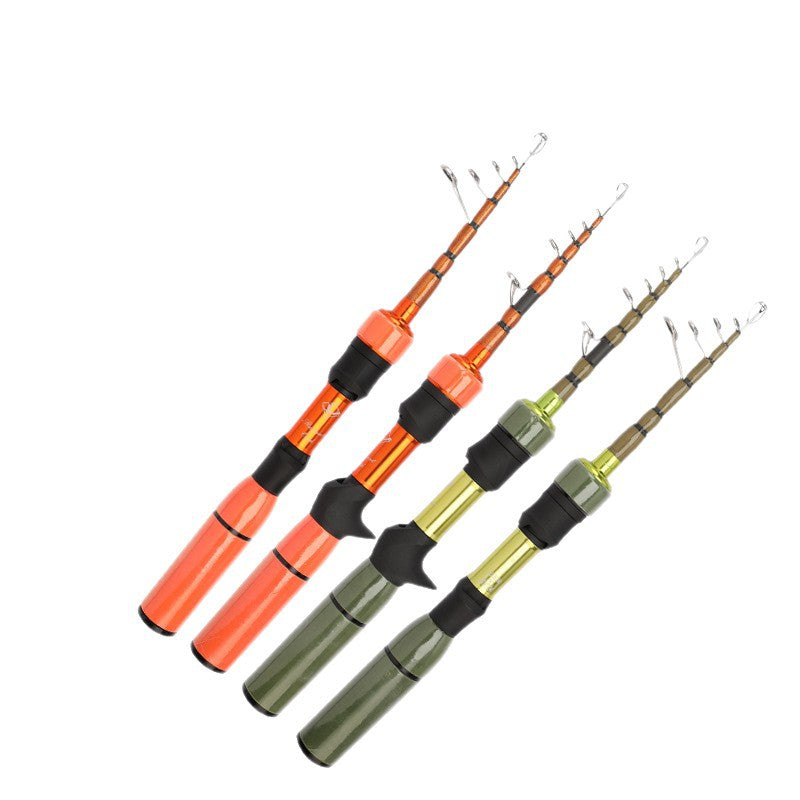 Ultra Short Mini Micro Rod Telescopic Lure Rod Portable Multi-Section UL Stream Mouth Rod Micro Lure Rod