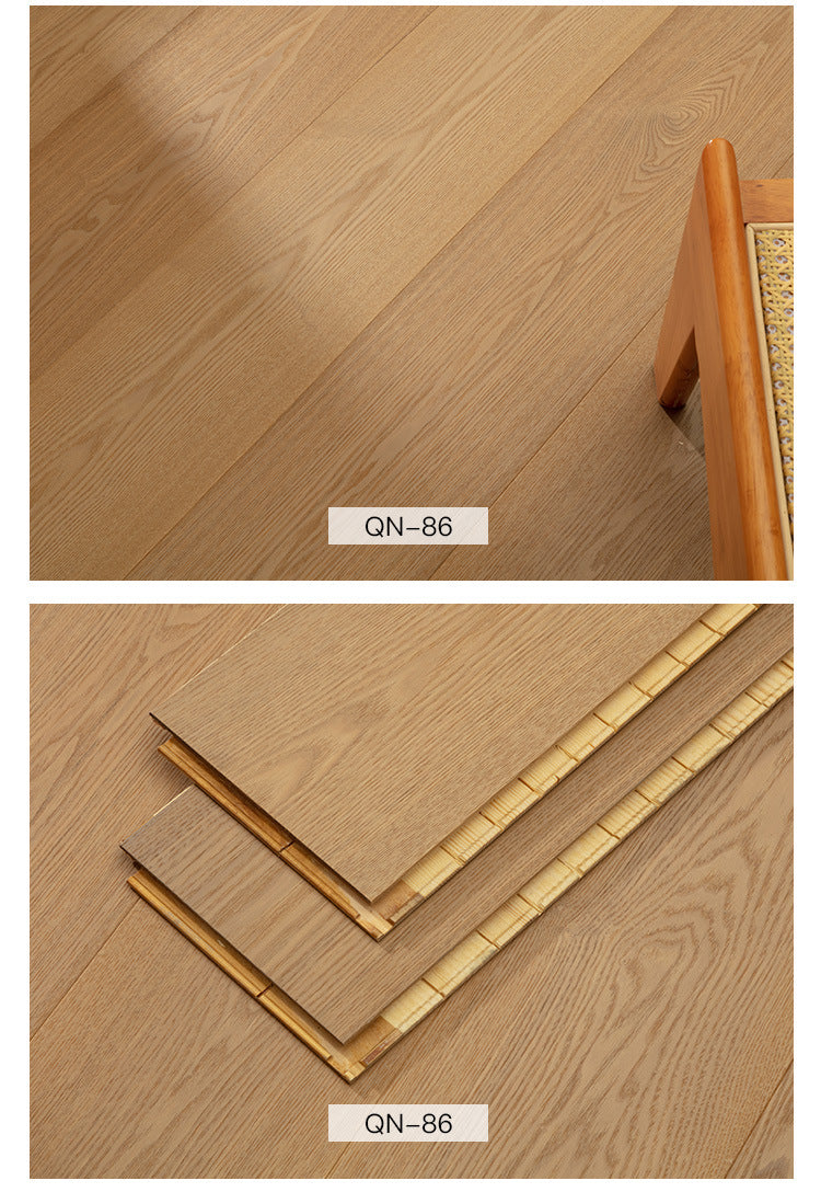 Source Factory European White Oak Pure Three-Layer Solid Wood Flooring for Underfloor Heating Modern Style Villa Home Use ENF Environmental Protection