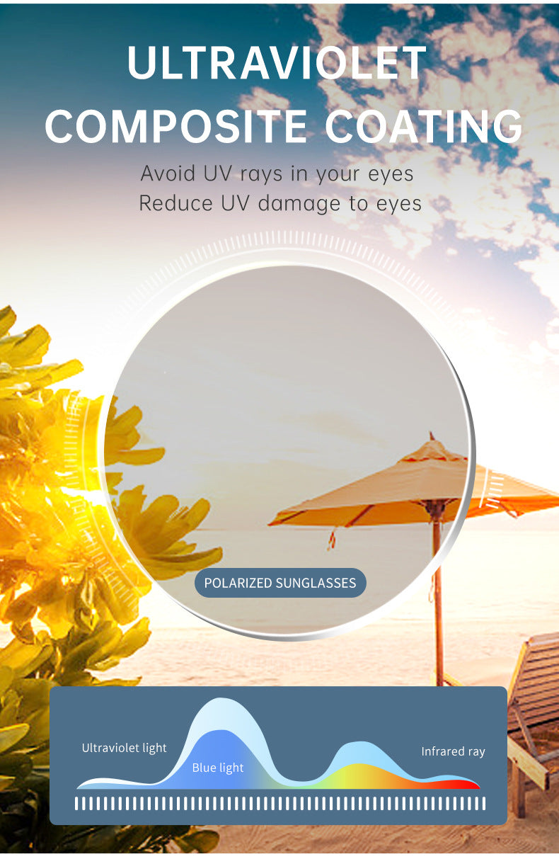 European and American New Retro Polarized Eyebrow Frame Sunglasses Men's Square Frame Sunglasses Men's Glasses Wholesale sunglasses