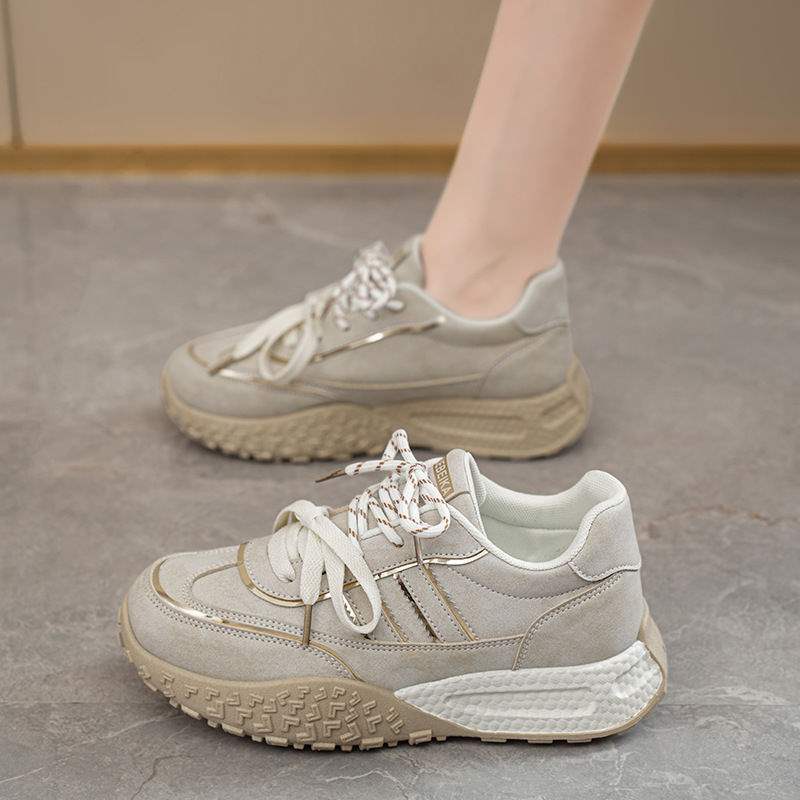 2025Summer women's shoes new breathable shoes for women ins Korean Style Versatile Thick-Soled Sneakers Casual Dad Trendy Shoes
