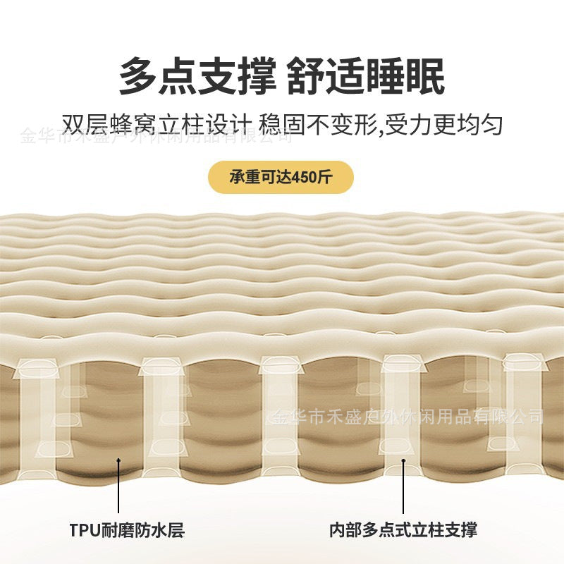 Inflatable Mattress Outdoor Lightweight Camping Moisture-Proof Travel Car Nap Tent Camping Automatic Inflatable Mat