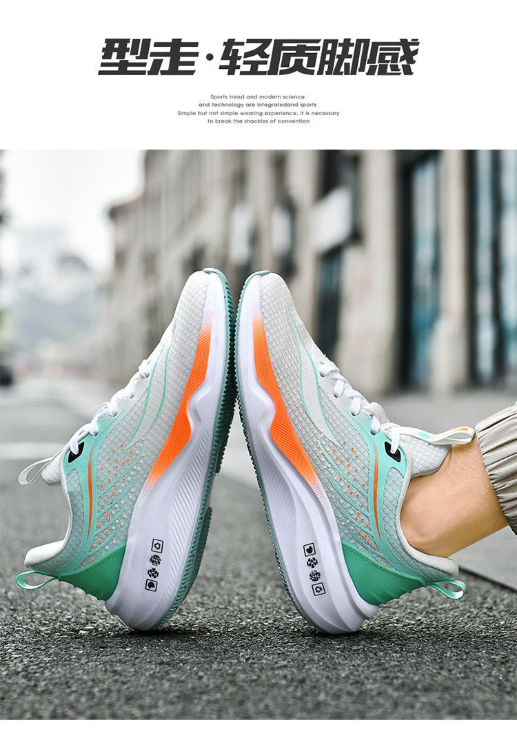 Spring and summer new style comfortable breathable running shoes racing soft sole shock-absorbing youth boys' wear-resistant non-slip sports shoes