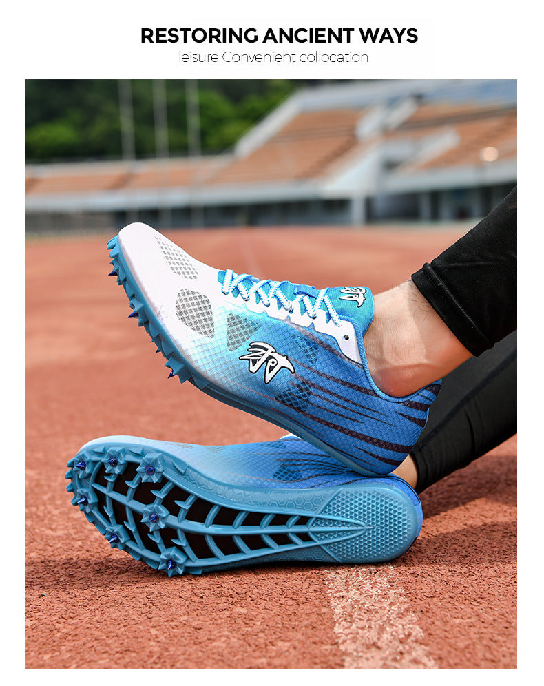 New Track and Field Spikes Men's Full Palm Carbon Plate7Student Physical Education Training Running Shoes for Long Jump and Middle Distance Running for Women