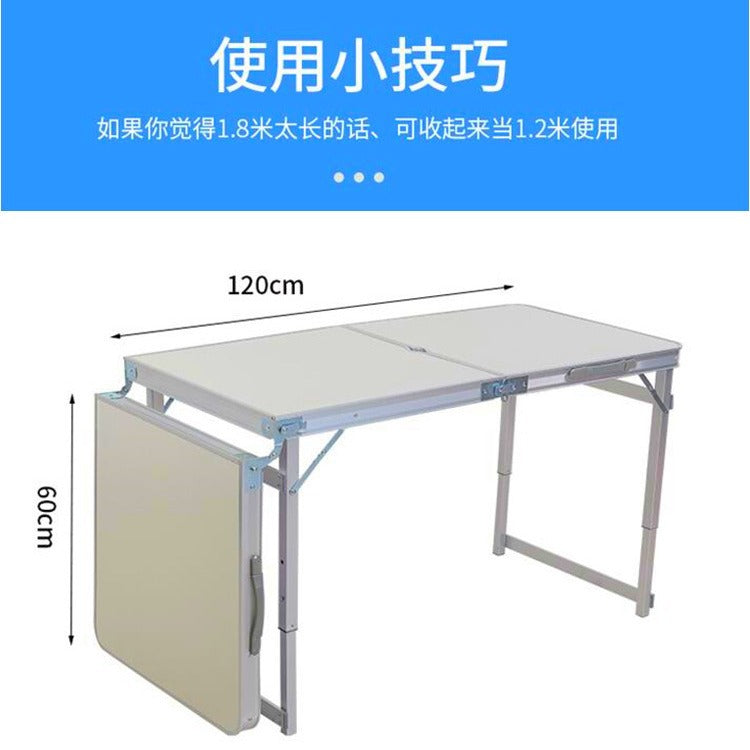 In Stock Dropshipping Outdoor Folding Table Aluminum Alloy Simple Square Table Camping Stall Folding Table Portable Stall Table