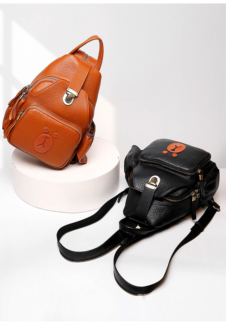 Women's Bag Summer New Trendy Fashion Playful Bear Backpack Retro Personality Simple Large Capacity Backpack