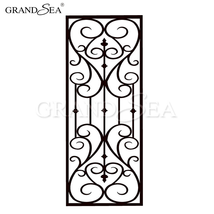 Modern Pretty Ornamental Wrought Iron Window Grill Grates Design for Safety Corrosion Resistance