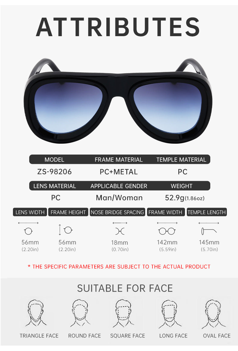 European and American Toad Sunglasses for Men, High-End Pilot Sunglasses, Men's Driving Sun Protection Glasses sunglasses