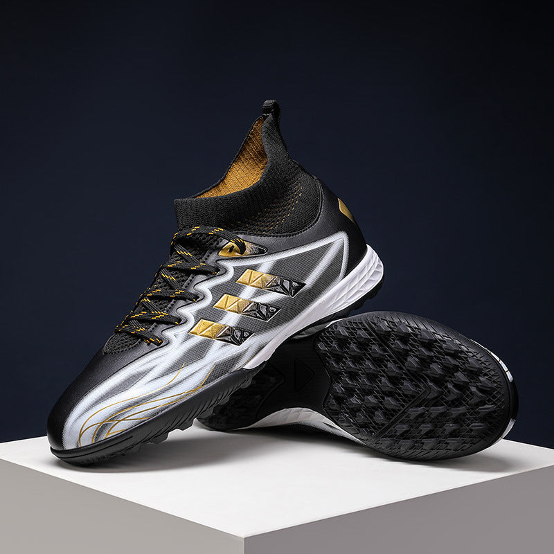 New high-top soccer shoes for men and women AG Spike TF Broken Nail Youth Student Grassland Competition Training Shoes