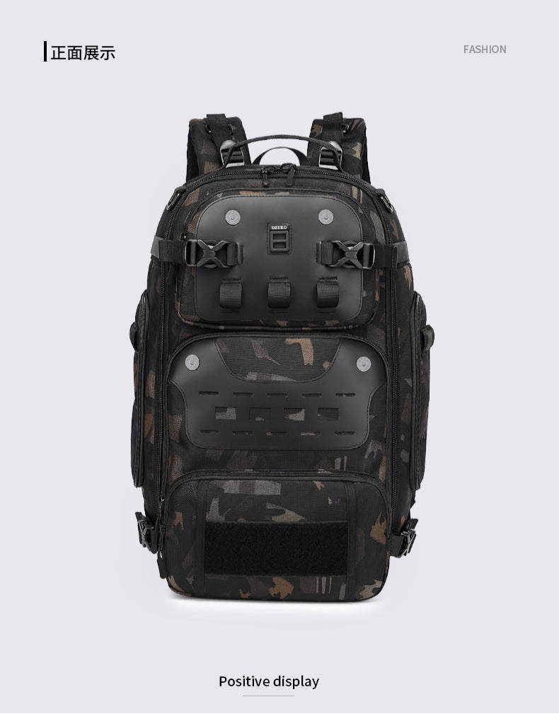 OZUKO Outdoor Tactical Backpack Large Capacity Waterproof Travel Bag Wear-Resistant MOLLE Hiking Backpack