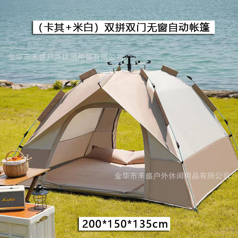 Tent Outdoor Portable Folding Automatic Camping Quick Open Sun Protection Thickened Rainproof Tent Full Set Wholesale