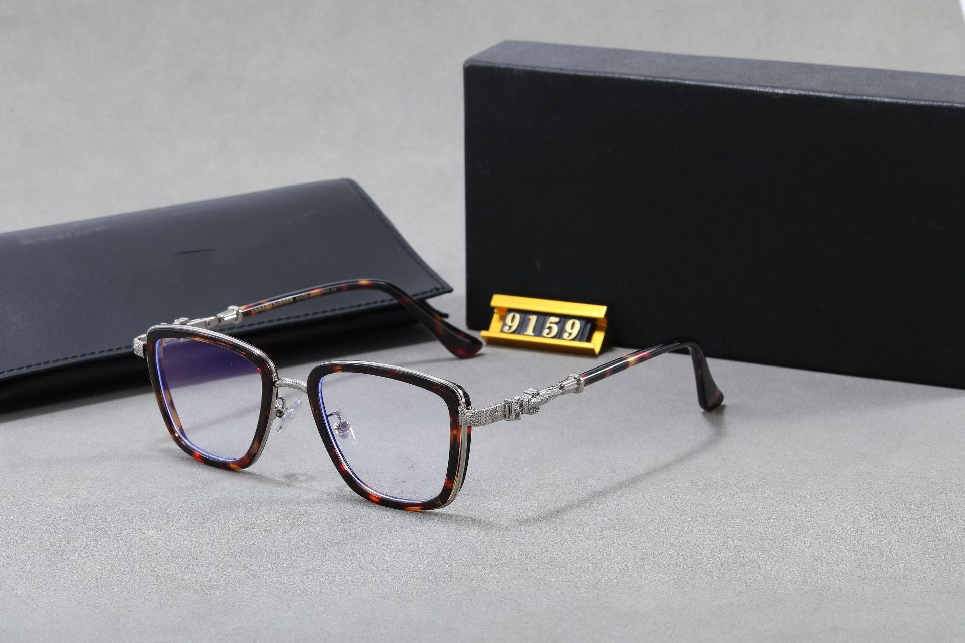 2024New Style Non-Prescription Glasses Fashionable Versatile Enhance Temperament Simple Yet High-End European and American Style9159