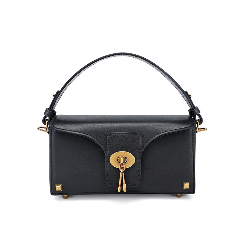 European and American Women's Bag High-End Light Luxury Handbag Niche Versatile Fashion Genuine Leather Crossbody Bag Single Shoulder Underarm Bag for Women