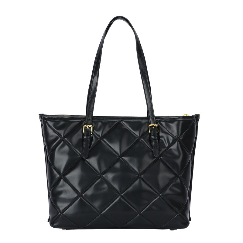 Women's Bag Niche Versatile New Quilted Tote Down Bag Textured Personality Large Capacity Handbag