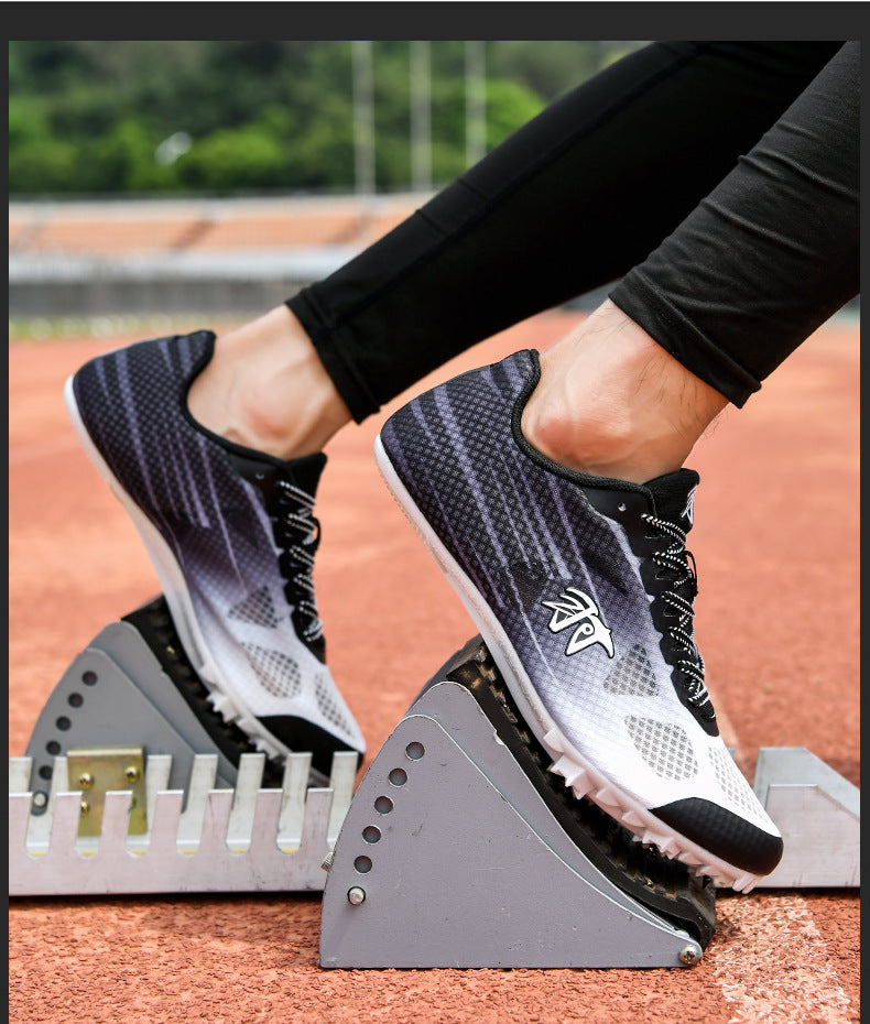 New Track and Field Spikes Men's Full Palm Carbon Plate7Student Physical Education Training Running Shoes for Long Jump and Middle Distance Running for Women