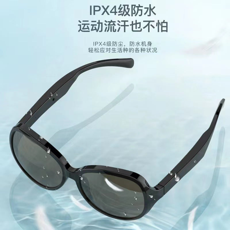 AI Binaural Smart Bluetooth Glasses Anti-ultraviolet Sports Bluetooth Headset Ultra-long Battery Life Smart Glasses