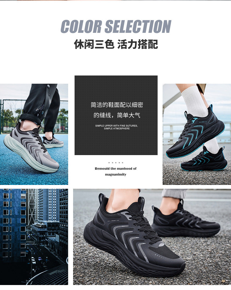 2025New Men's Shoes Lightweight Running Soft Sole Breathable Non-Slip Odor-Resistant Men's Mesh Outdoor Casual Shoes Sports Shoes
