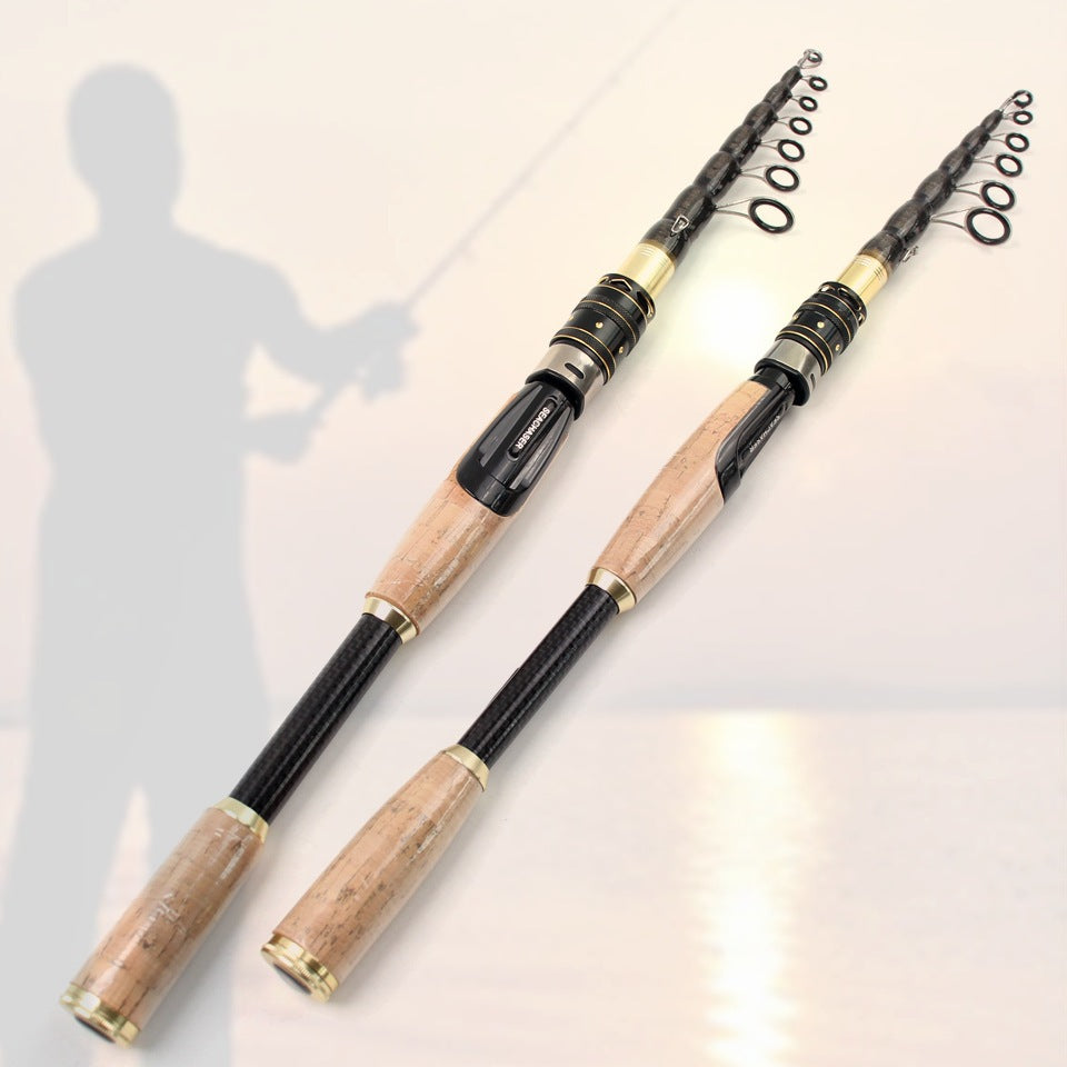 Manufacturer Wholesale Dropshipping Fishing Gear Ultra Short Portable Fishing Rod Small Sea Rod Carbon Fiber Fishing Rod Telescopic Lure Rod