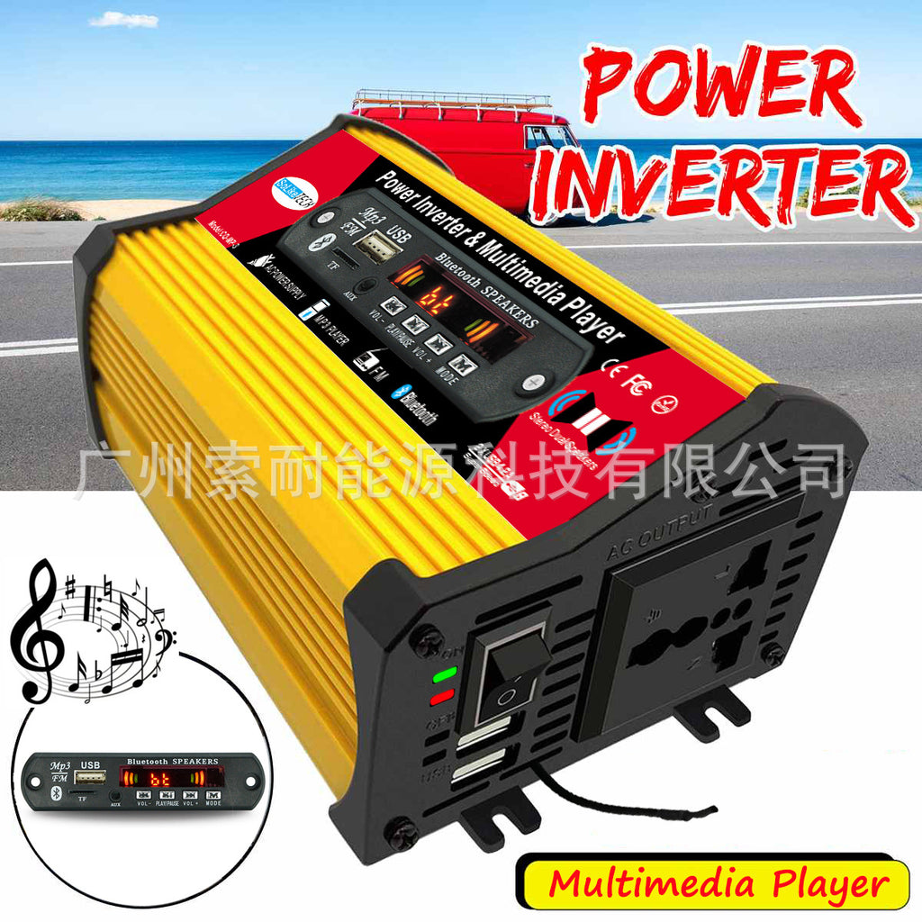 Motorcycle and Car Accessories300W Car Converter Inverter Inverter Power Supply12V Turn110V/220V Belt MP3Play