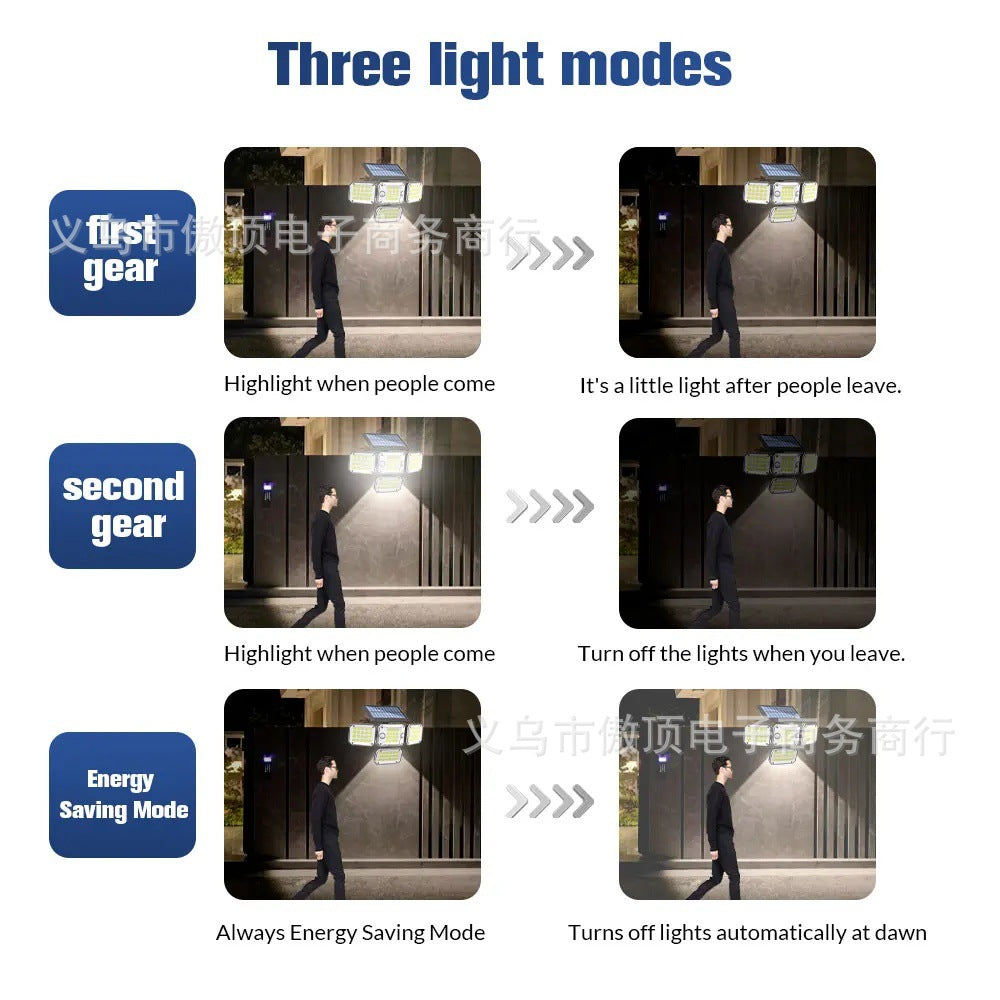 Solar Light Outdoor Garden Light Human Body Sensing Split Street Light Waterproof Wall Garden Garage Lighting Wall Light