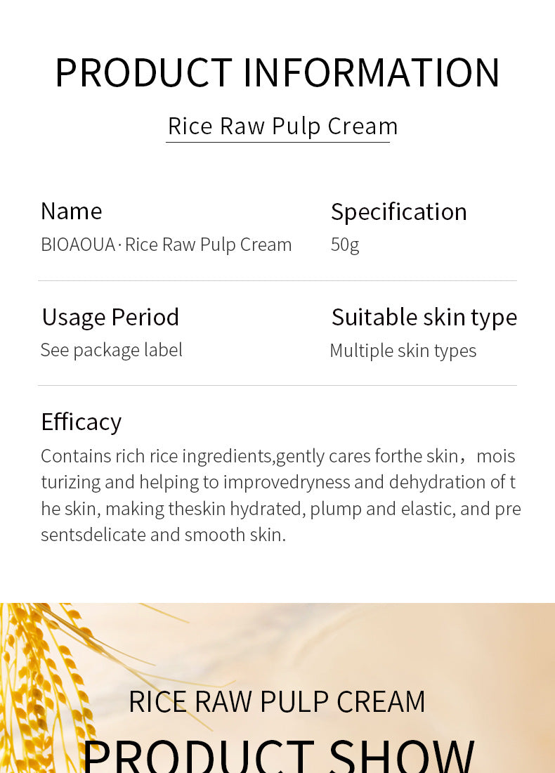 Full English Rice Skincare Set BIOAOUA Rice Puree Series Six-Piece Set Box  Wholesale