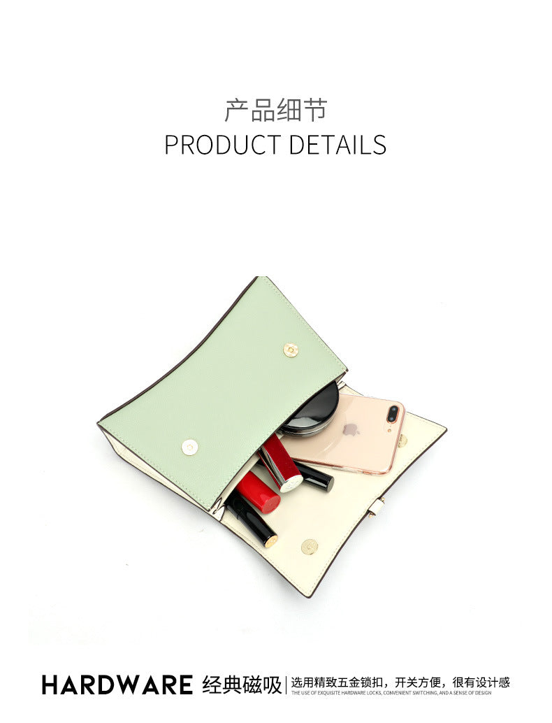 New Summer Korean Fashion Simple Kelly Bag Women's Single Shoulder Crossbody Small Bag Elegant Personality Small Square Bag