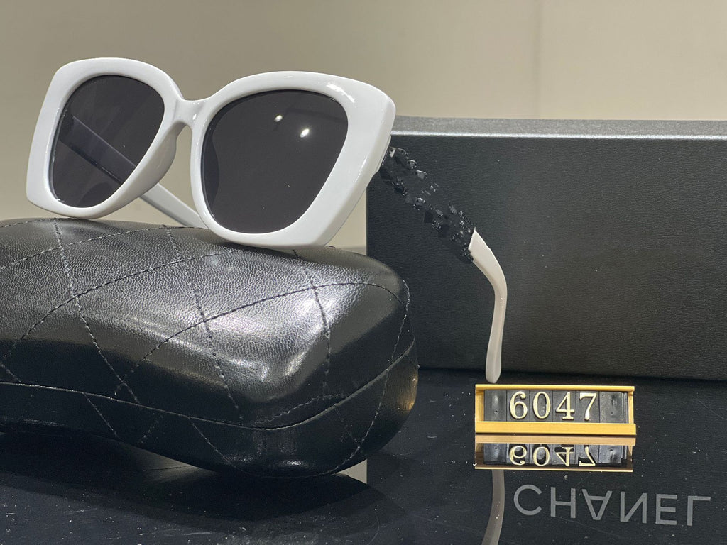 New Fashion Chanel Sunglasses Xiaohongshu Internet Celebrity Same Style Versatile No-Makeup Face Slimming UV Protection Sunglasses