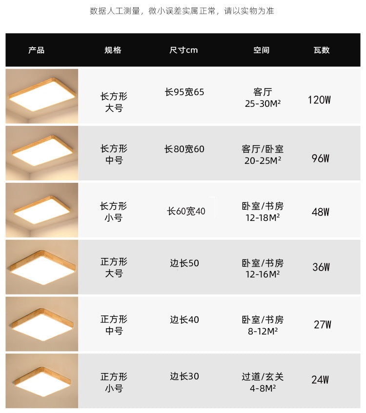 Solid Wood Bedroom Ceiling Light led Modern Simple Walnut Wood Room Lamp Creative Living Room Lamp Home Atmosphere Wholesale