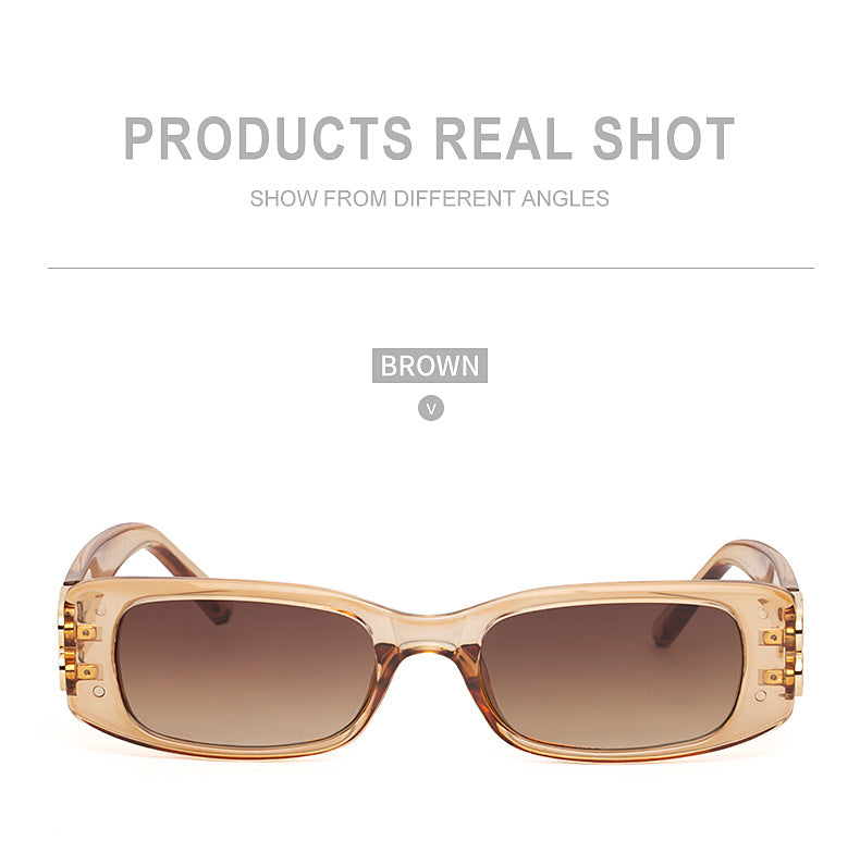 New Small Frame Sunglasses for Women, European and American Fashion, Internet Celebrity Style, High-End Glasses Trend sunglasses