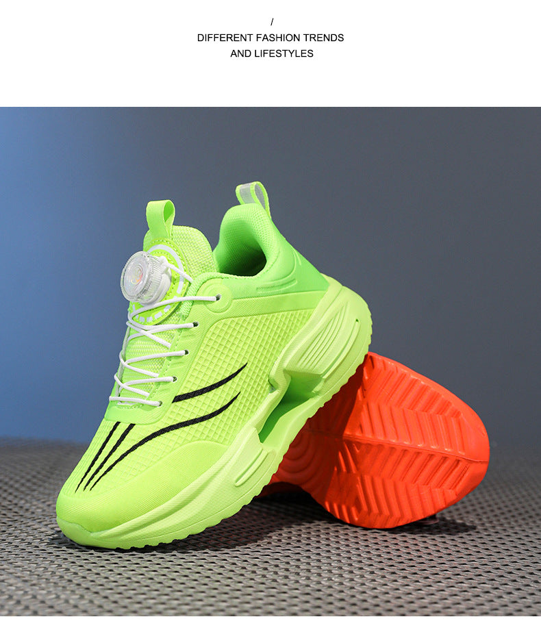 Children's New Shadow Boys' Running Shoes Casual Fashion Kids' Shoes Mesh Breathable Lightweight Non-Slip Wear-Resistant Sports Shoes