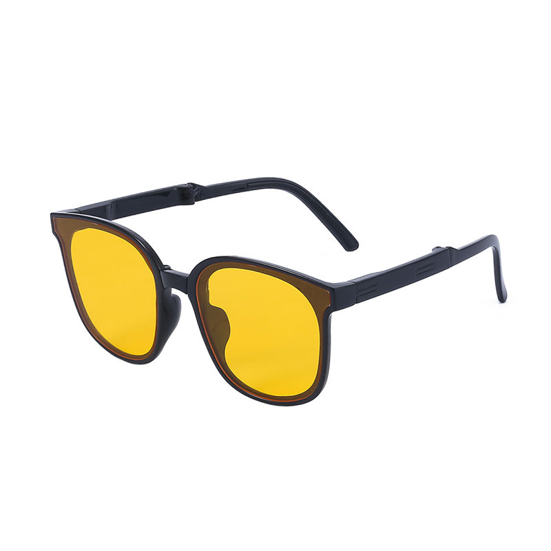 New Fashion Foldable Sunglasses for Women UV Protection Polarized Sunglasses Trendy Portable Full Frame Sun Glasses