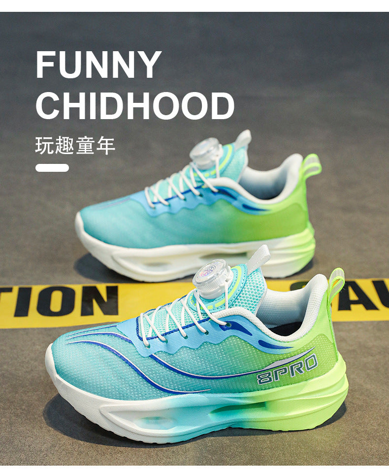 Spring and Summer Fashion Comfortable Running Shoes for Teenagers, Casual Shoes with High Elasticity and Shock Absorption, Student Marathon Training Sports Shoes