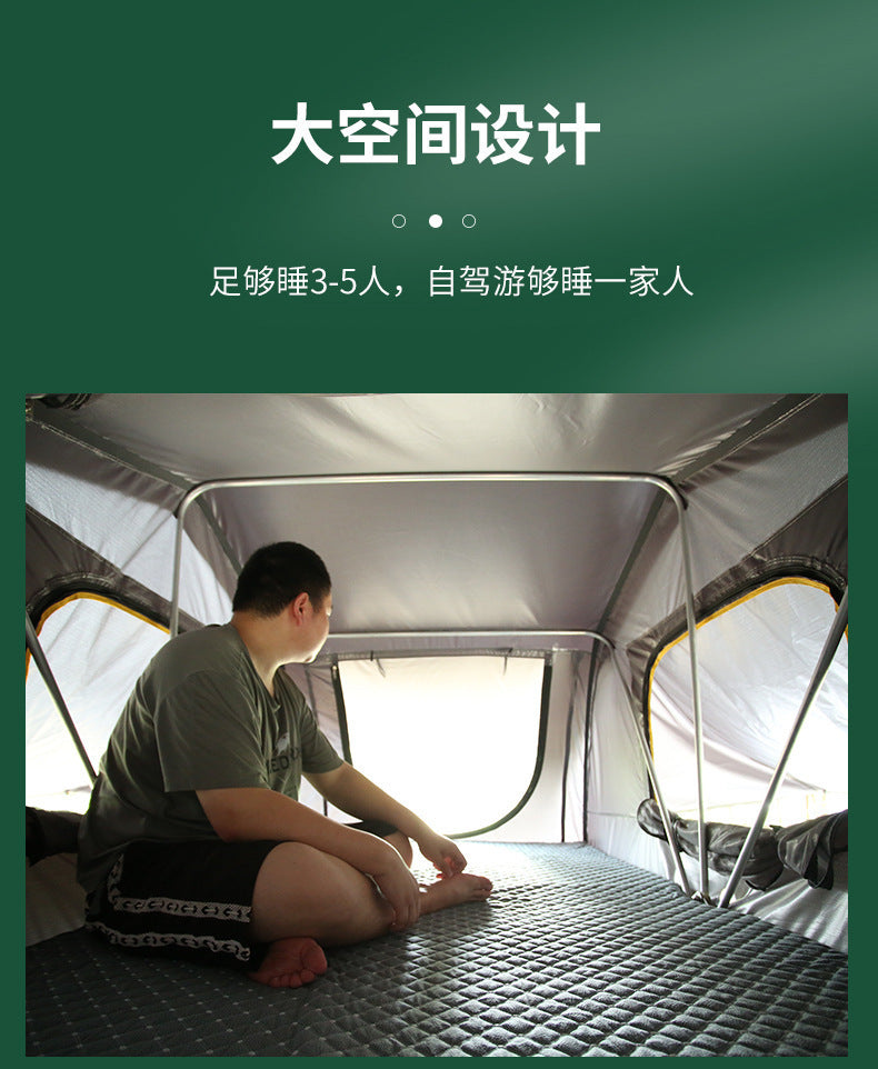 Large Space Triangular Roof Tent3-5Outdoor Camping Automatic Soft Top Car Tent Quick Open Rainproof