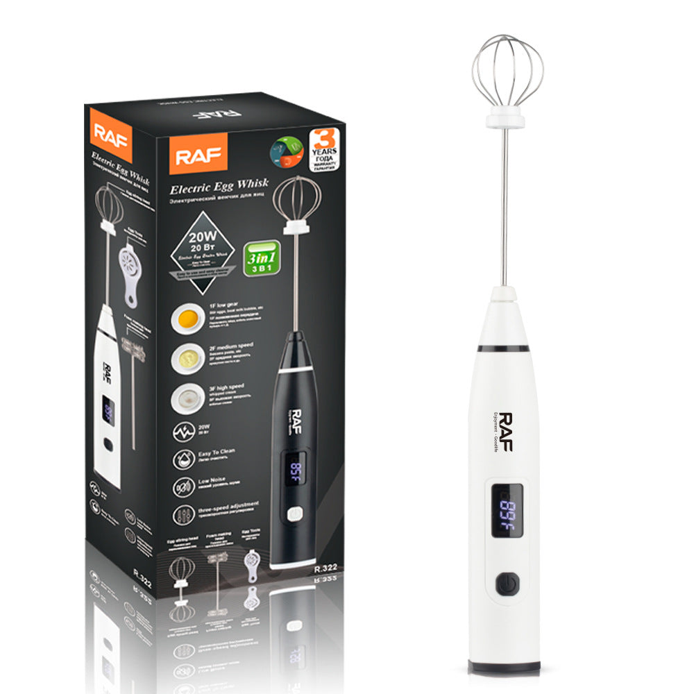 RAF EU Standard Electric Egg Beater Household Handheld Egg Beater Cream Whisk Portable Compact