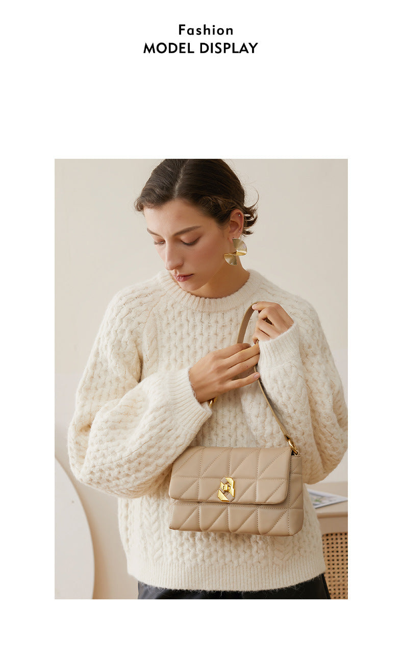 Niche Design Quilted Chain Underarm Bag for Women New Commuter Bag Single Bag Fashion Versatile Crossbody Bag Women's Bag