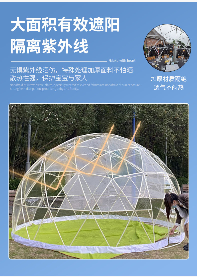 European-style Spherical Exhibition Starry Sky Tent Round Internet-famous Transparent Bubble House Outdoor Hotel Homestay Camping PC Tent