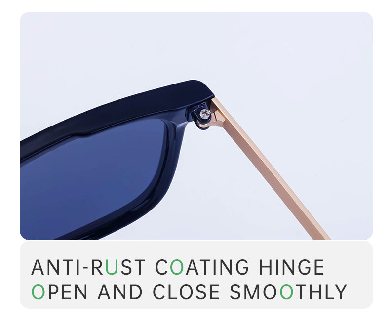 Retro Square Frame Folding Polarized Sunglasses for Men, Trendy Driving Sun Protection Glasses shades