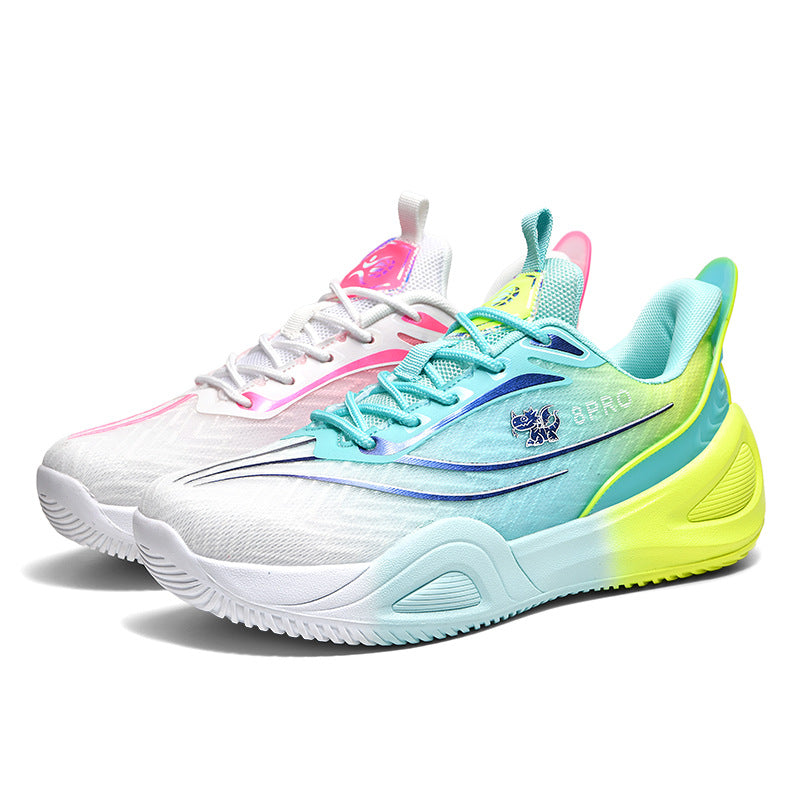 Hot-Selling Youth Mandarin Duck Breathable Basketball Shoes Outdoor Practical Wear-Resistant Non-Slip Couple Style Training Sports Shoes