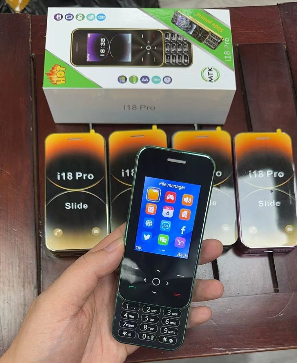 Slide Function Phone Flip Cover Elderly Button Phone Pocket Female Foreign Backup Phone