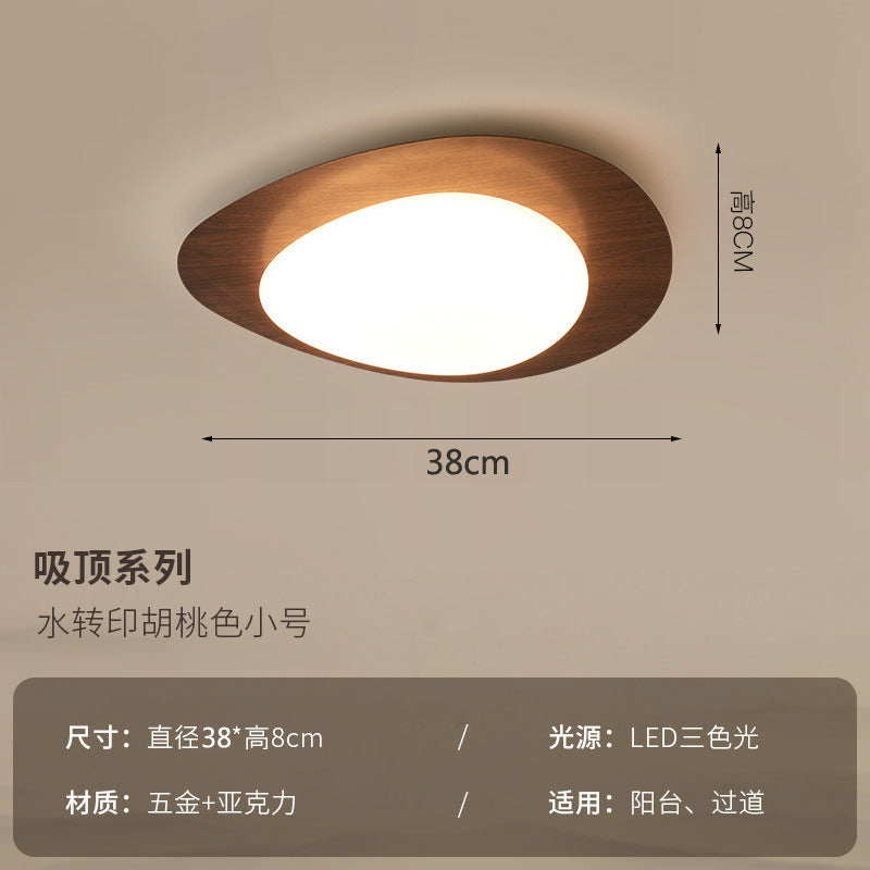 French Vintage Style Bedroom Ceiling Light Modern Simple Walnut Living Room Light Iron Art Water Transfer Printing Study Light Wholesale