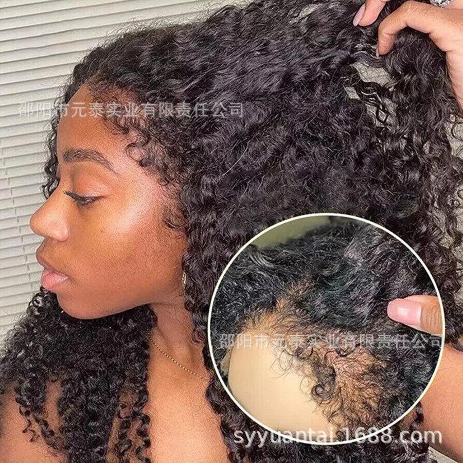 Deep Curly 13*4 Lace Front Wigs Synthetic Glueless Wig Long Curly Hair